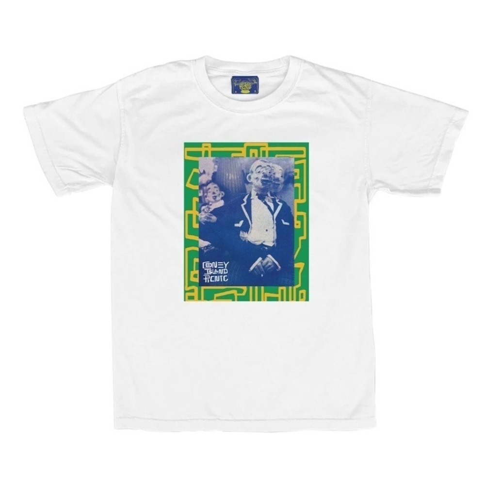 CIP Clown Graphic Short Sleeve Tee Size Medium Organic White Cotton